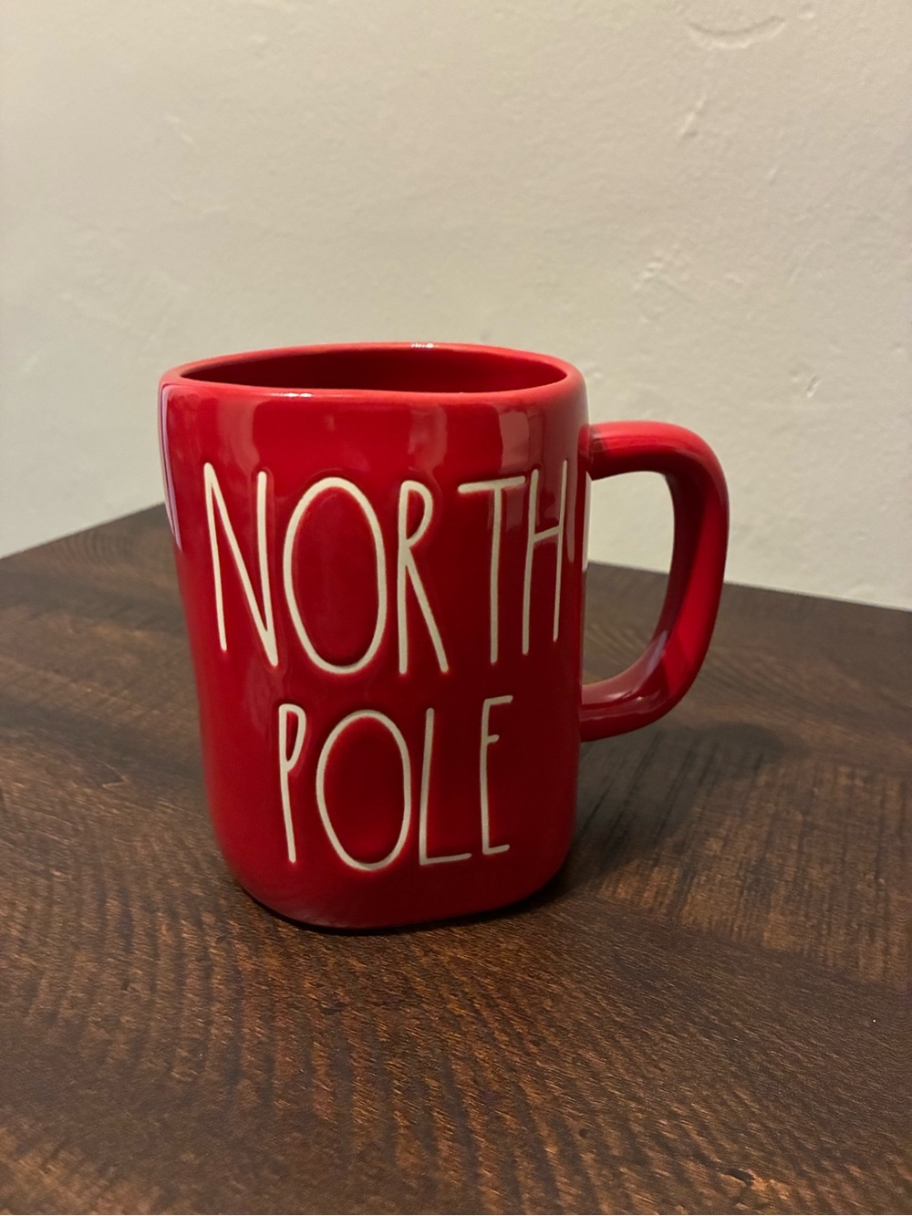 Rae Dunn Red 'NORTH POLE' Ceramic Mug